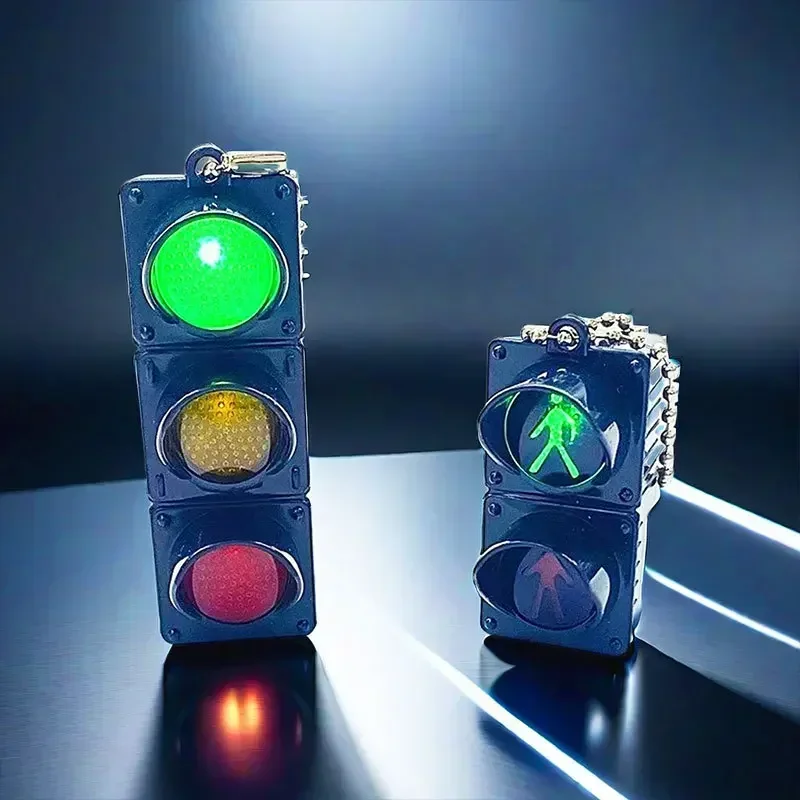 3D semafor kľúča reťazec Kreatívny batoh prívesku prívesok