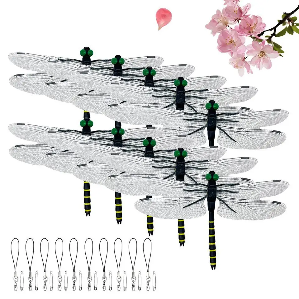 3D simulácia Dragonfly Figure Ozdoby realistický model hmyzu Dragonfly pre vonkajšie komáre odpudzujú záhradu