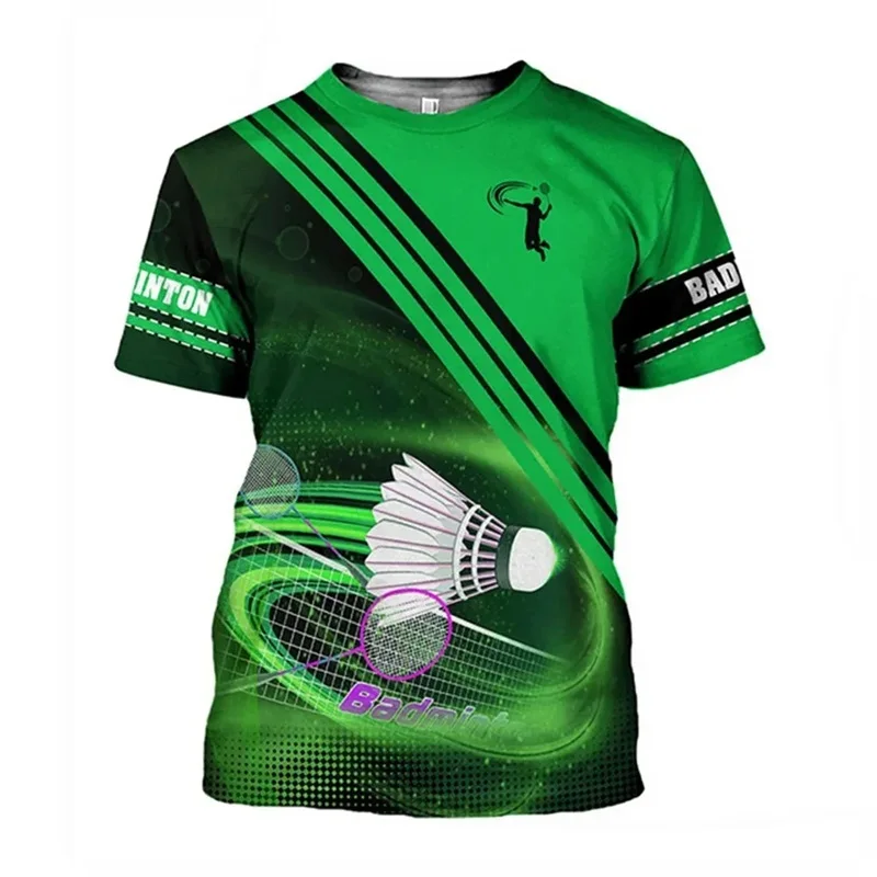 3D tlač badminton športového grafického tričku pre mužov módny krátky rukáv plus veľkosti tričká s tričkami Streetwear Top