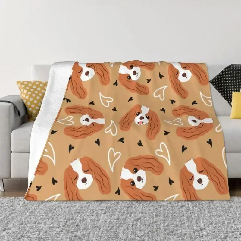 3D tlač detská prikrývka Cavalier King Charles Španiel s okuliarmi Babes koberec teplý mäkký flanel zimná gauč domáci posteľ Swaddling