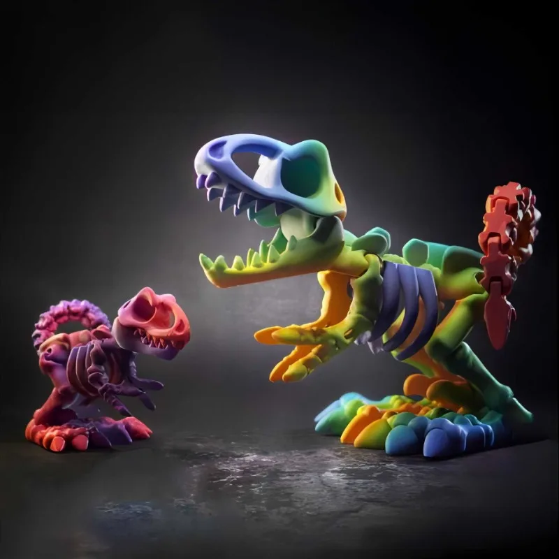 3D tlačené hračky Dinosaurus Skeleton Model Boy Animal Asint Movely Tyrannosaurus Rex Ozdobia detské hračky Darčeky