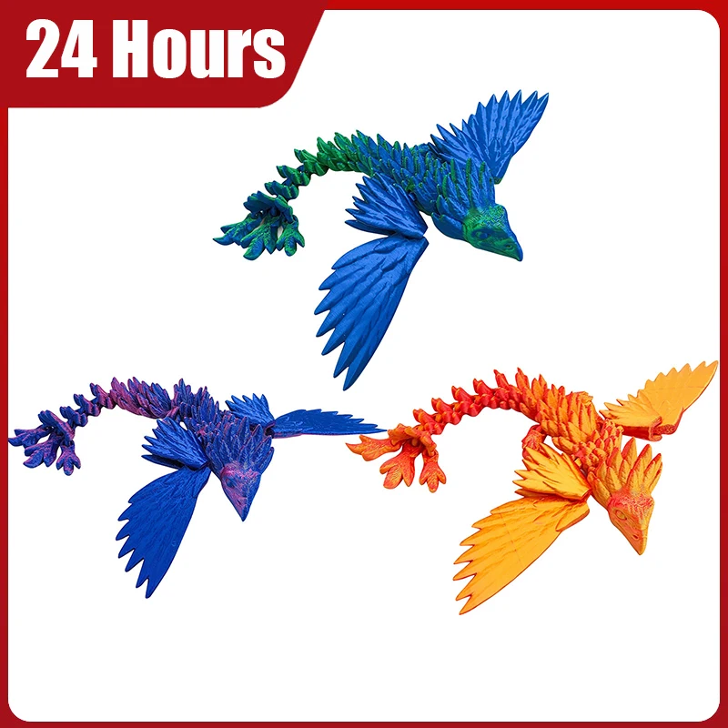 3D tlačené lietajúce orla drak otočenie rotujúcim boxom prevodové skrinky Dragons ozdoby Flexibilné kĺby pohyblivé Dragon Desktop Crafts Decotion
