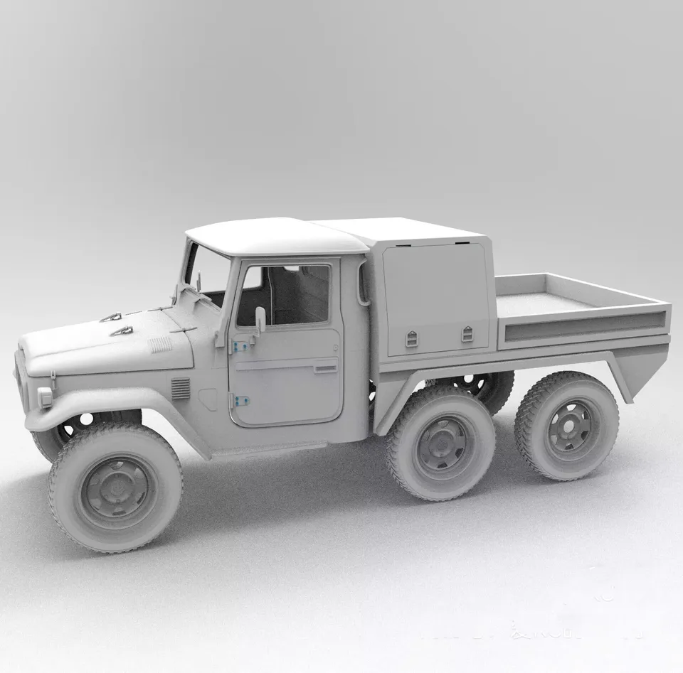 3D tlačené pozemky Crusier Fj40 Tvrdé telo pre 1/10 Axial Rock Crawler 6x6 Truck Raxxas Trx6 Ultimate RC T6 #8823x 8823 8825 G63