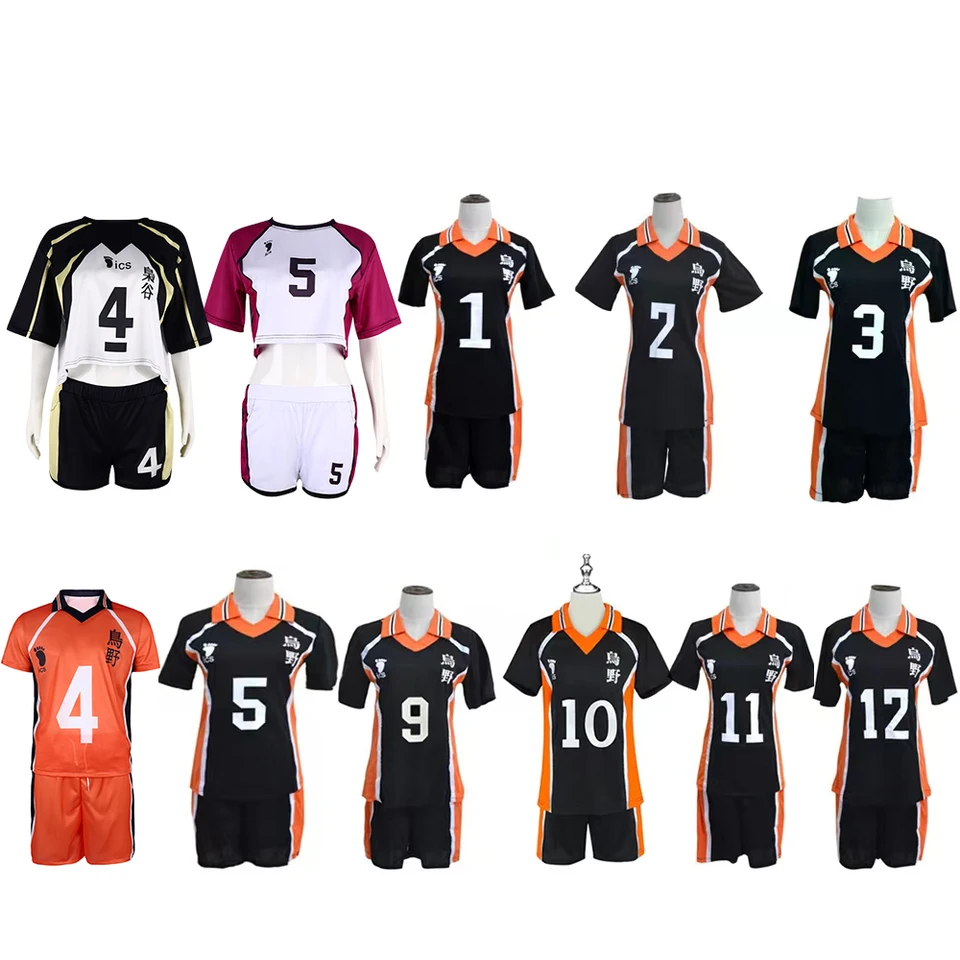 3D tlačené tričko Japonsko Sea Ball Ball Karasono Sportswear Cosplay volejbalový klub Uniform dres