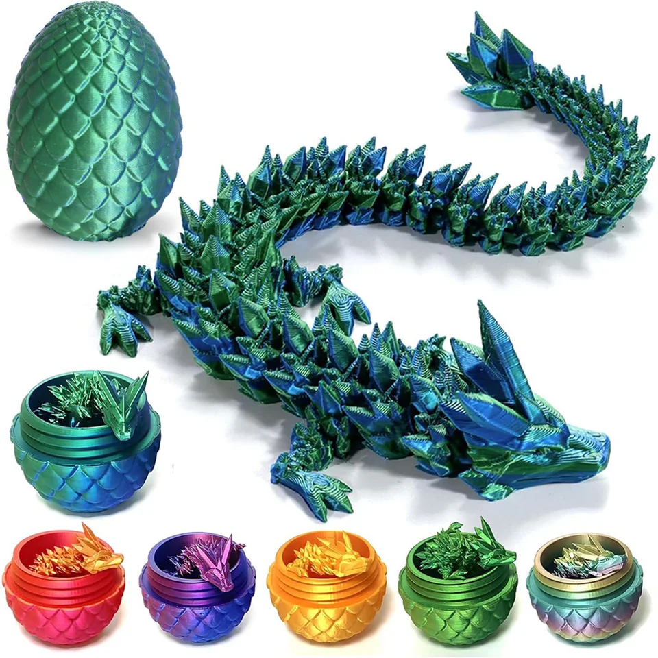 3D tlačený klenot artikulovaný drak realistický krištáľový drak socha rotačný kĺbový kĺb fidget zberateľné figuríny darčeky