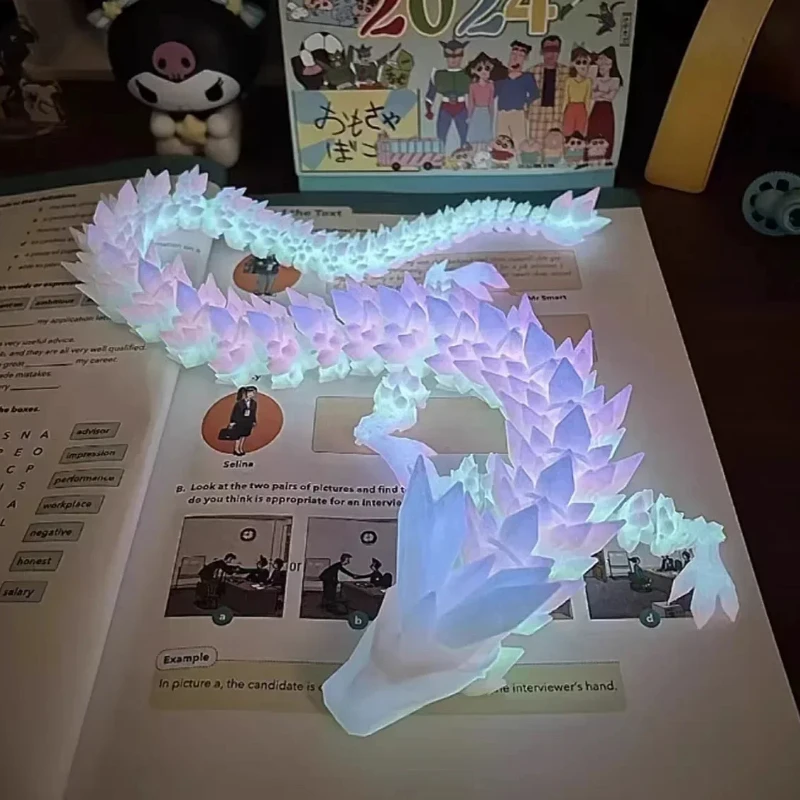 3D tlačený klenot Dragon Glow v tma