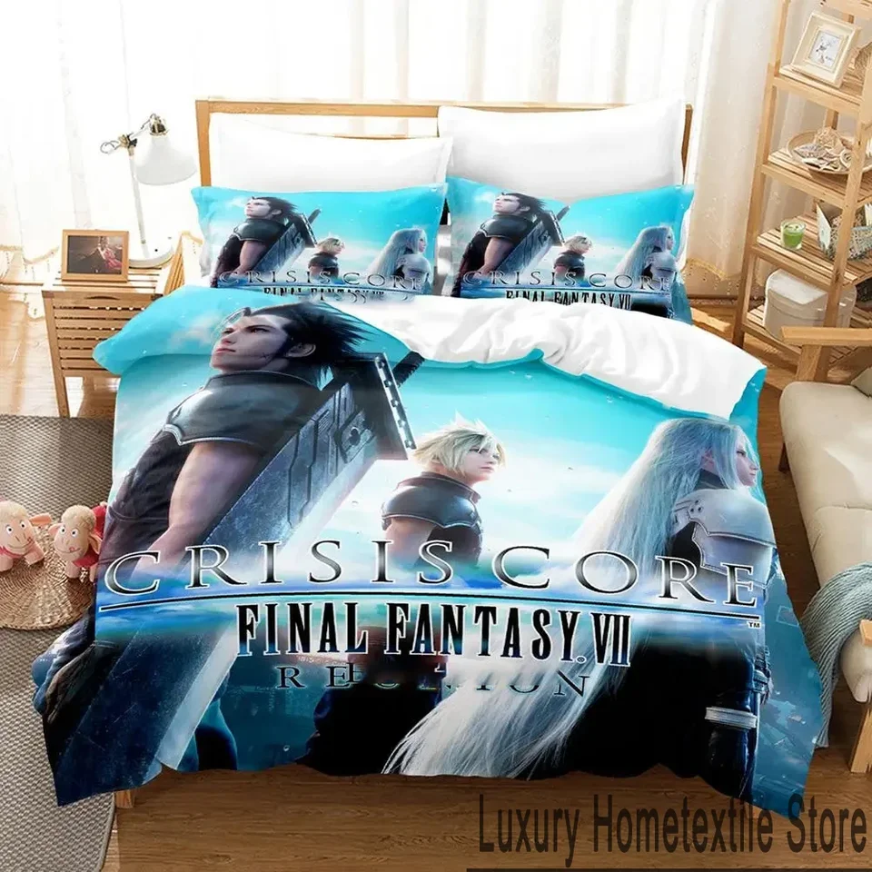3D tlačia kríza Kríza jadro Final Fantasy vii posteľná posteľná sada chlapcov dievčatá dvojča kráľovnej kráľovnej veľkosti obliečky na obliečka na vankúš