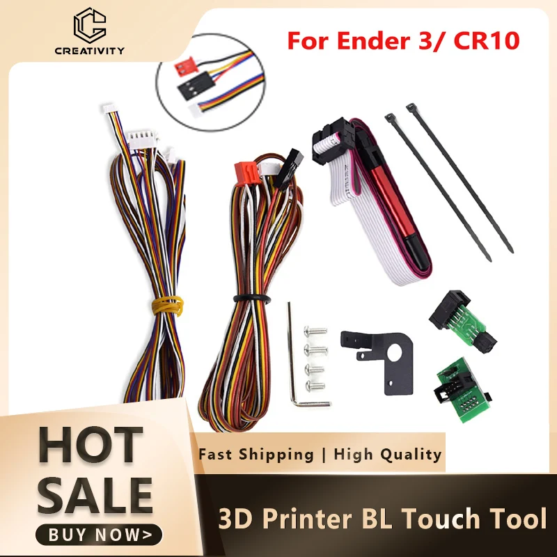 3D tlačiareň BL Touch Cable 1,5 m predlžovací kábel 3D dotykový drôt päťfarebný kábel pre ender 3 Cr 10 s držiakom skrutky v kľúči
