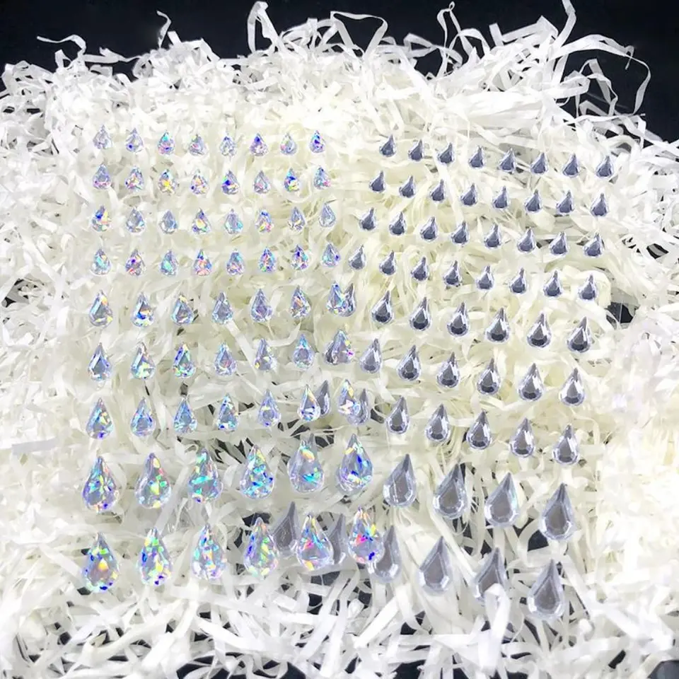 3D tvárové klenoty Diamond Dočasné tetovacie nálepky s kamienkami na vodné nálepky