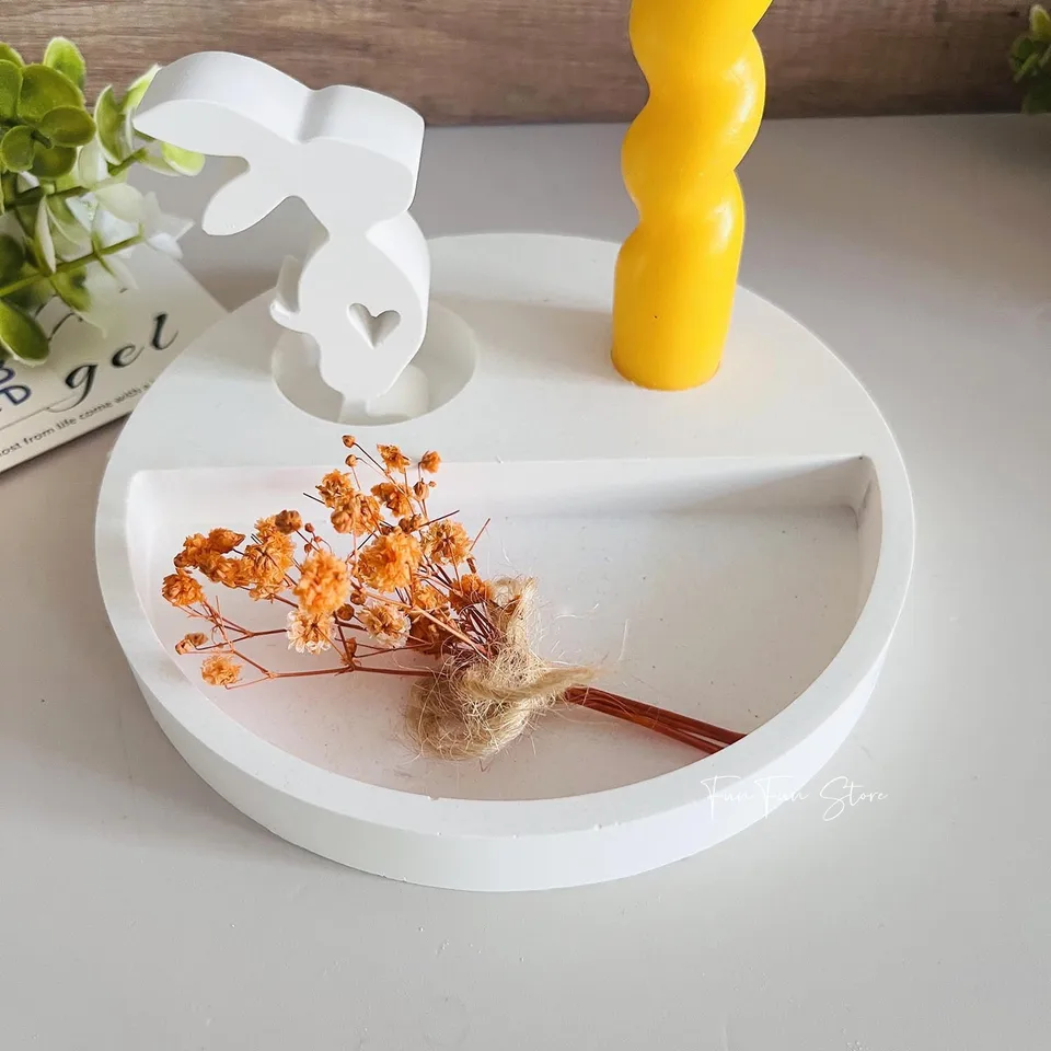 3D veľké diery Round Round Tray Silikónová forma ručne vyrábaná čajová lampa sviečka aromaterapia difúzor difúzor kamenný kvapk