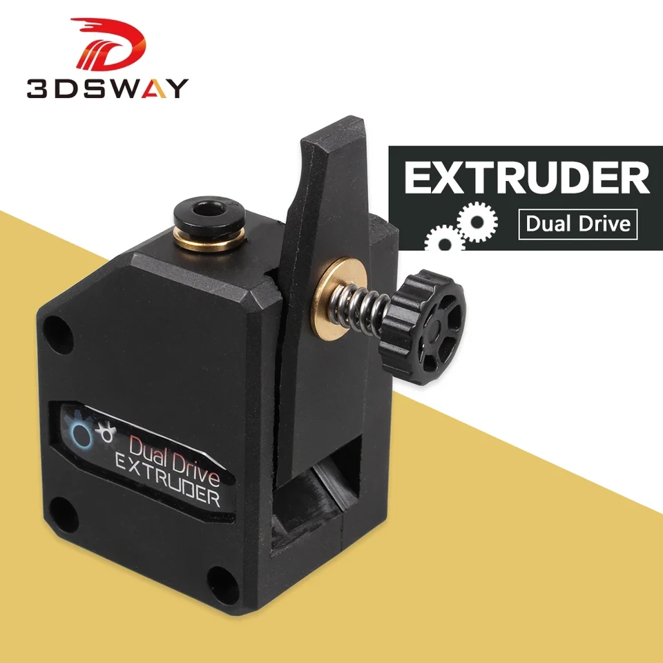 3DSway 3D Tlačiareň MK8 Extruder Clone Dual Drive Extuder Upgrade Bowden DDB Extruder 1,75 mm vlákno pre ender3 CR10 MK8
