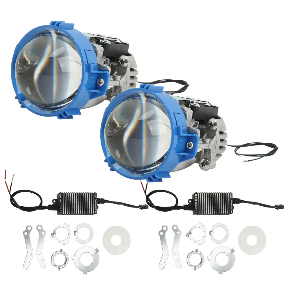 3in BI LED projektor objektív 12V vysoký nízky lúč 6000K pre súpravu na dodatočnú dodatok svetlometov pre H1 H4 H7 HB3 HB4 D1.