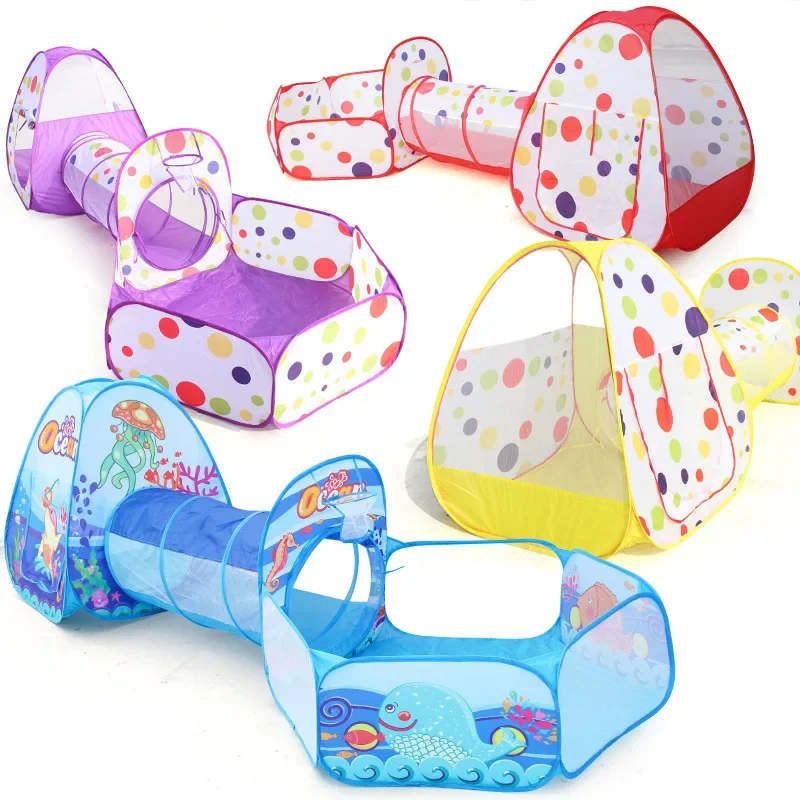 3in1 detí s loptou bazén baby balón Playpen prenosné detské hračky Ball Pit Pit Crawling Tunnel Kid Detské ihrisko Rooom Pool Darček