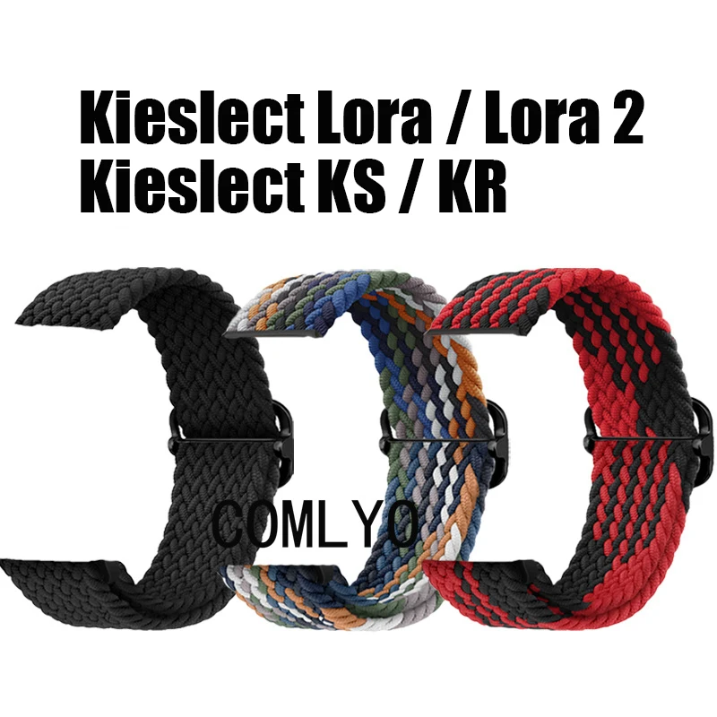 3in1 pre Kieslect Lora 2 KS KR Smart Watch Strip Dámske mužské pásmo Nylon Belt nastaviteľné mäkké náramok
