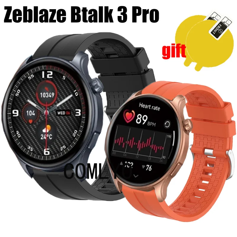 3in1 pre Zeblaze BTalk 3 Pro Smart Watch Band Band Band Band Silikone Ženy Men Men Men Men Men Men Men Men Men Men.