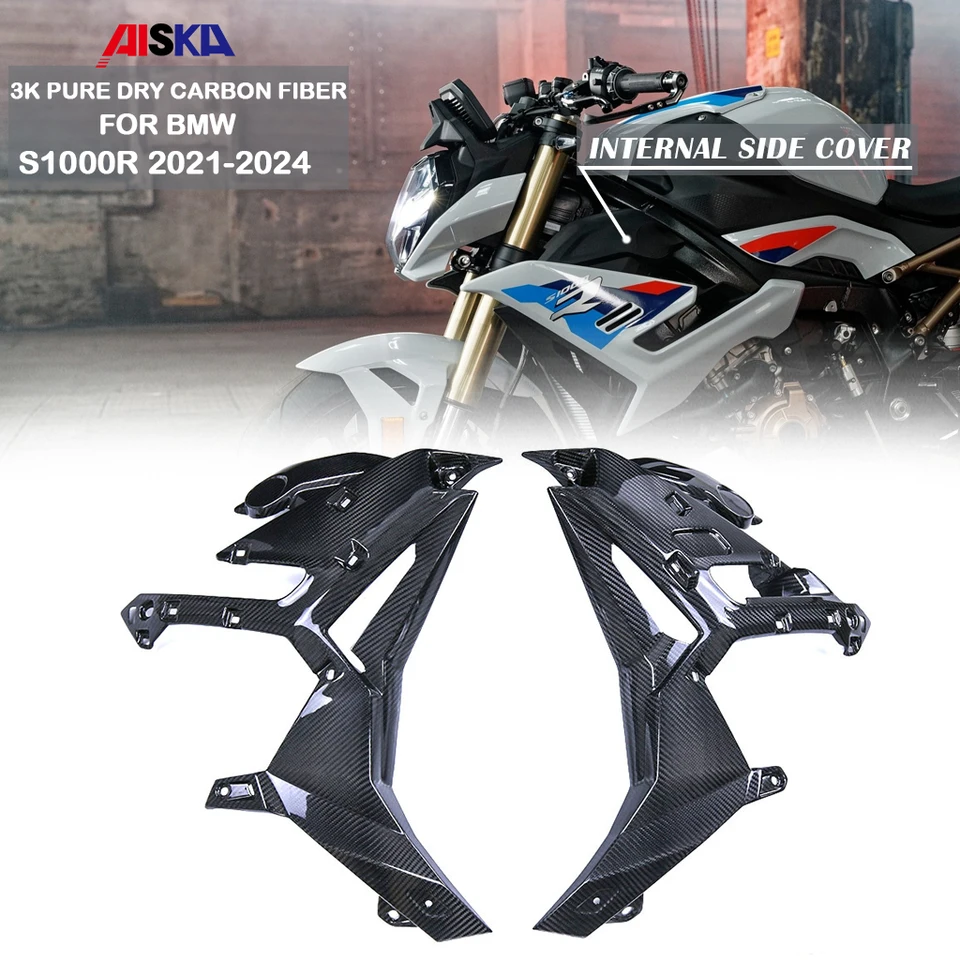 3k suché uhlíkové vlákno motocyklové súpravy telesnej kapotáže Lnternal bočné pokrytie lnside panelov Lntegraral pre BMW S1000R 2021 2022 2023 2024
