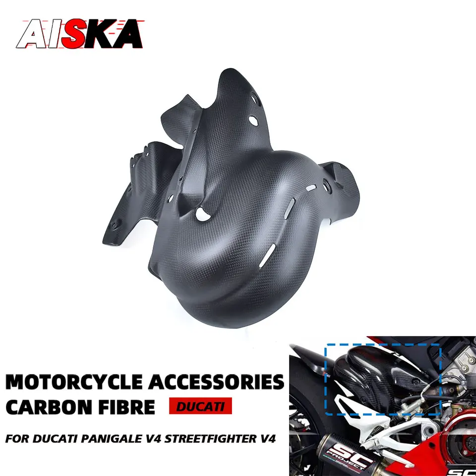 3k uhlíkové vlákno Motocyklové výfukové pokrytie tepelného ochranného krytu pre Ducati Streetfighter V4 V4S Panigale 2018 2019 2020 (iba Euro 4)