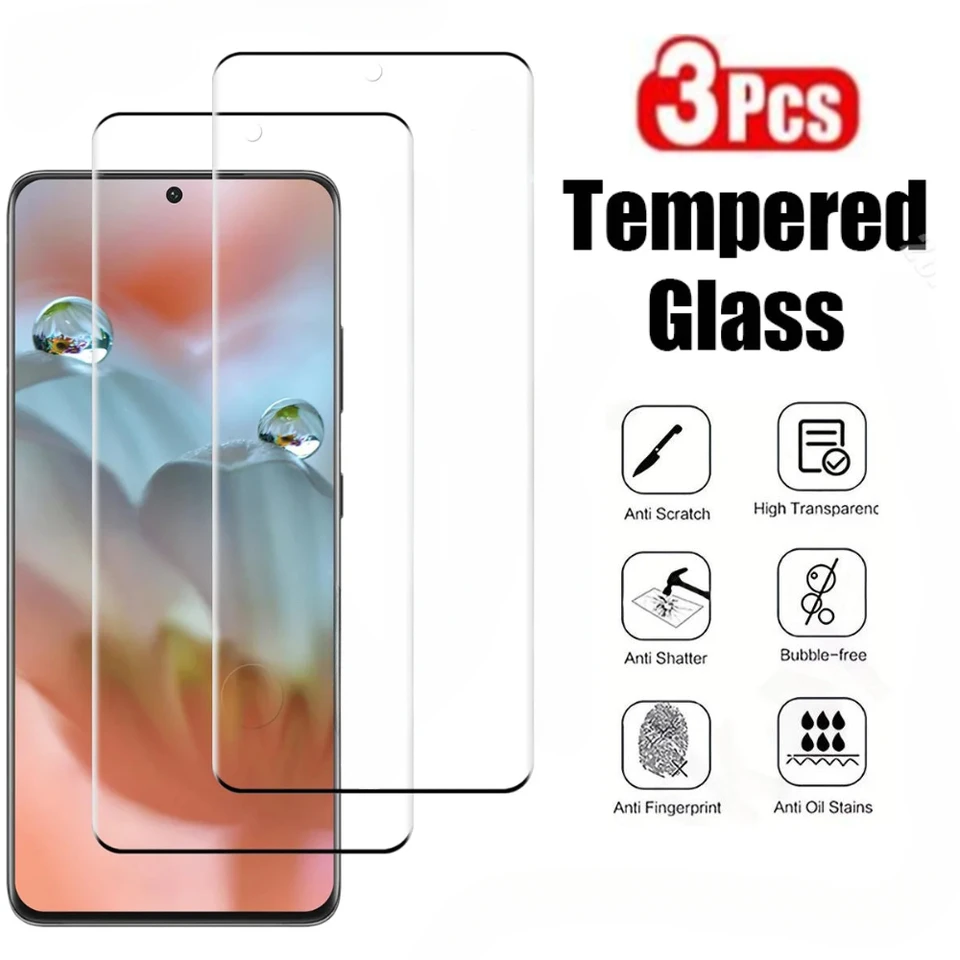 3ks 3D temperované sklo pre Samsung Galaxy S20 S21 S23 S24 S22 Ultra S21 Fe Screen Chráni