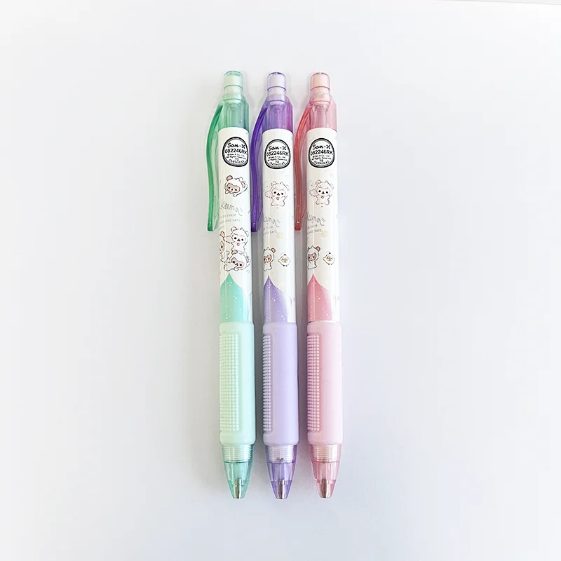 3ks Aihao 9547 0,5 mm Rilakkuma Automatická ceruzka Kawaii Plastové mechanické ceruzky pre deti darčeky Študentské potreby kancelárske potreby
