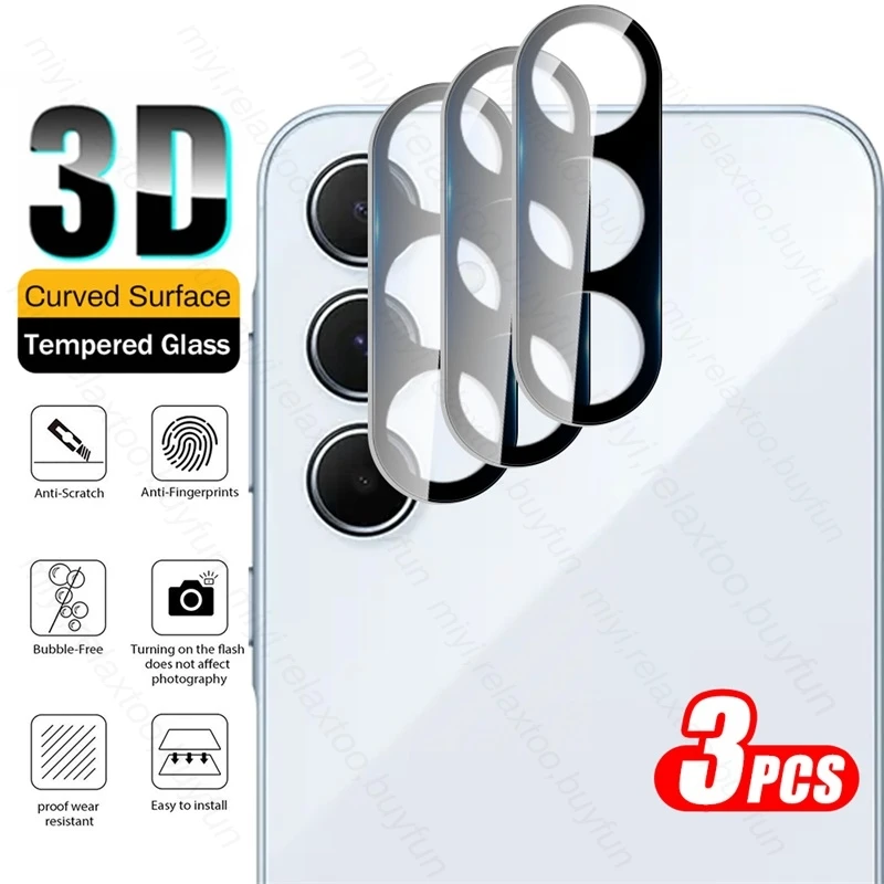 3ks chrániče zadnej fotoaparátu pre Samsung Galaxy A55 5G puzdro Zadný objektív sklo Samsunga55 Samung Samsang Sumsung A 55 35 25 15 2024