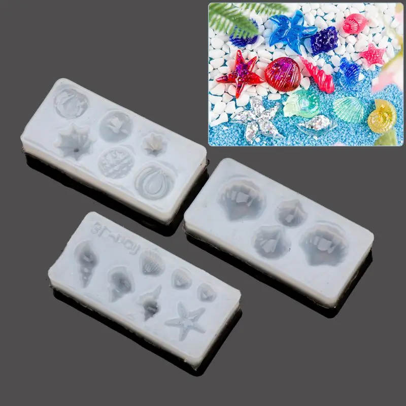 3ks DIY formy lastúry pre škrupinu hviezdicový tvar silikónové pleseň nechtovej šablóny Šperky výroba živicových plesní