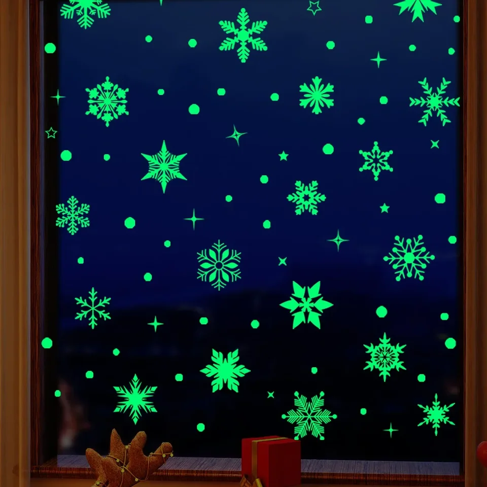 3ks DIY Svetlá Snowflake stena Stuhovka farebná žiariaca stena nálepky na nálepky Spálňa obývacia izba Domáce hračky