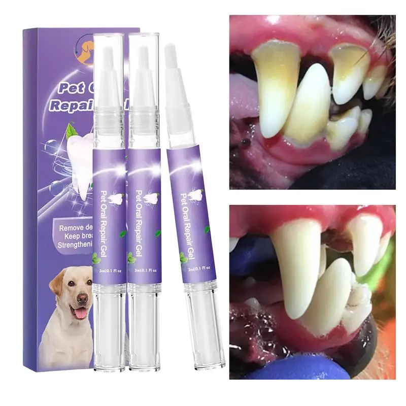 3ks domáce zvieratá psie zuby Čistiaci gél Gél Perorálne čerstvejšie prírodné pes zubná pasta gél Pets mačacie psie zuby čistiace domáce zvieratá