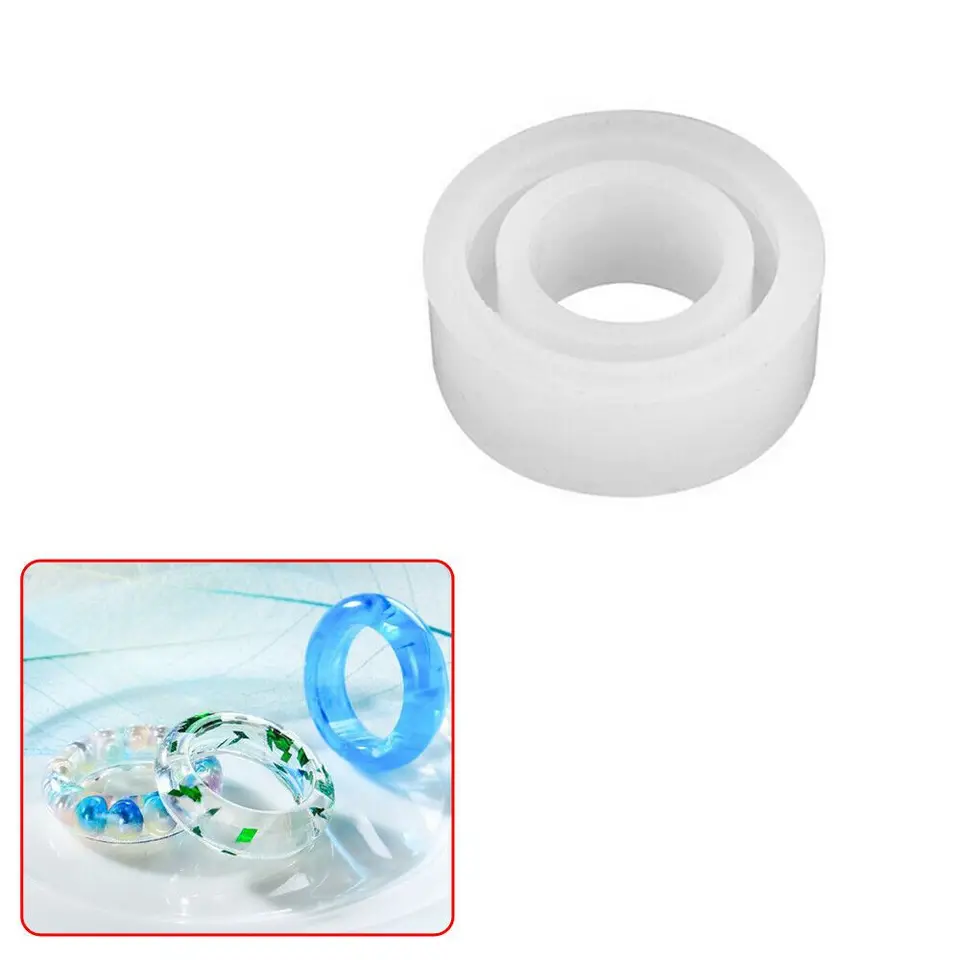 3KS Flexibilný prsteň Silikónová forma pre živicové remeselné šperky DIY Tvorba Nástroje Round Tvar TRESTRATNÉ