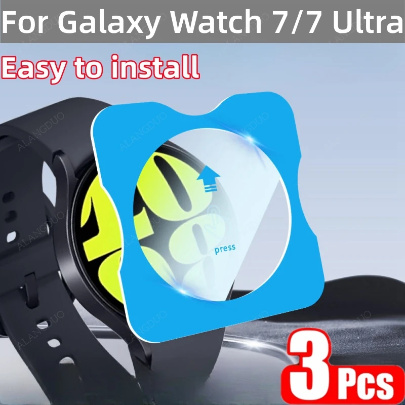 3ks HD Temperované sklo pre Samsung Galaxy Watch7/7 Ultra Fall Prevention Ochranné sklo pre hodinky 7 40/44 mm rýchla inštalácia
