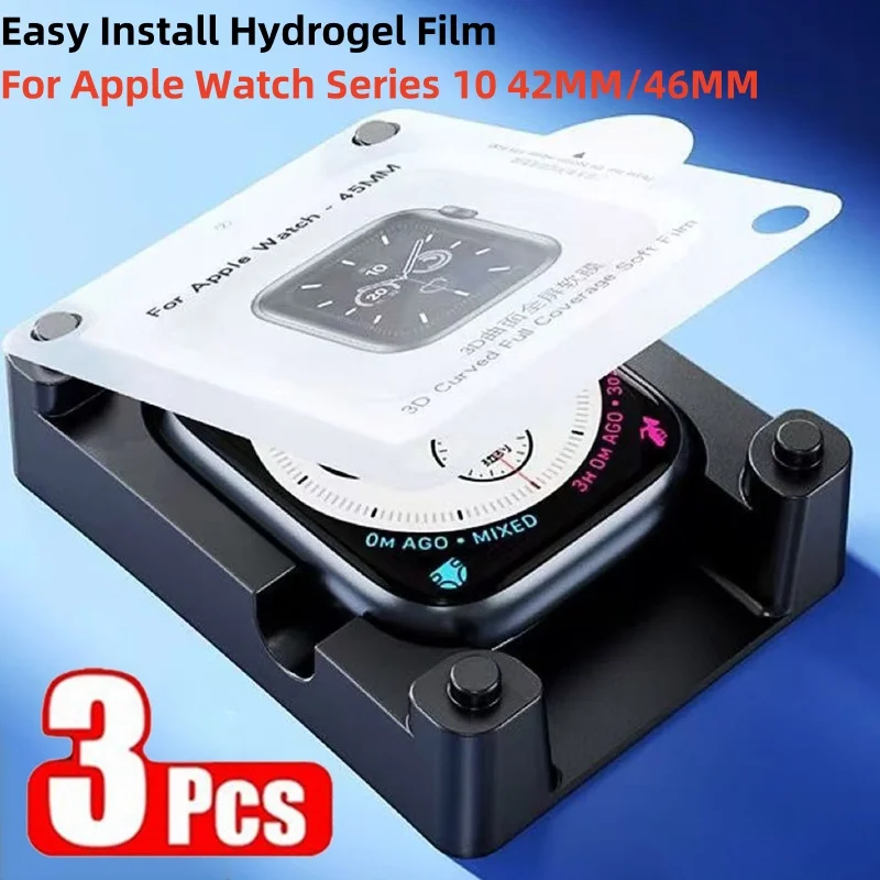 3ks Hydrogel Film pre Apple Ultra 2 1 49 mm séria 9 8 7 6 5 SE 45 mm 41 mm 44 mm 44 mm S10 42 mm 46 mm Easy Instalt Screent Chránič obrazovky