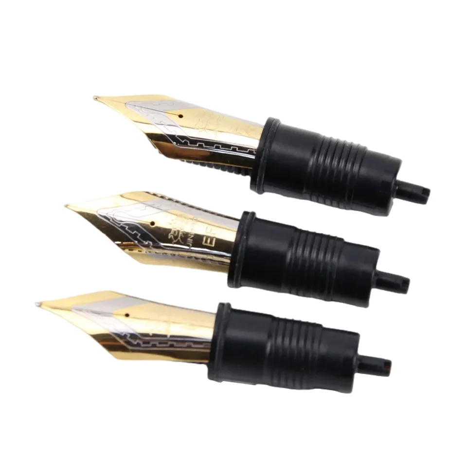 3ks jinhao x159 Fountain Pen Hrots nahradený kovový ef/f/m Veľkosť Zlaté/strieborné vysokokvalitné špičky pera