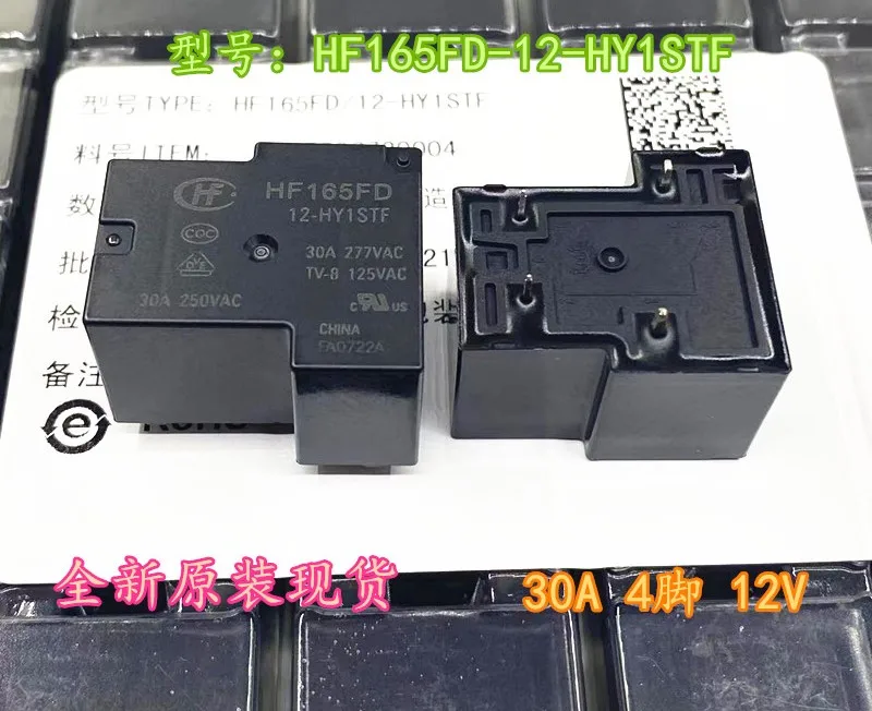 3KS/LOT Originálny HF165FD-12-HY1STF 4-PIN Normálne otvorené 30A relé