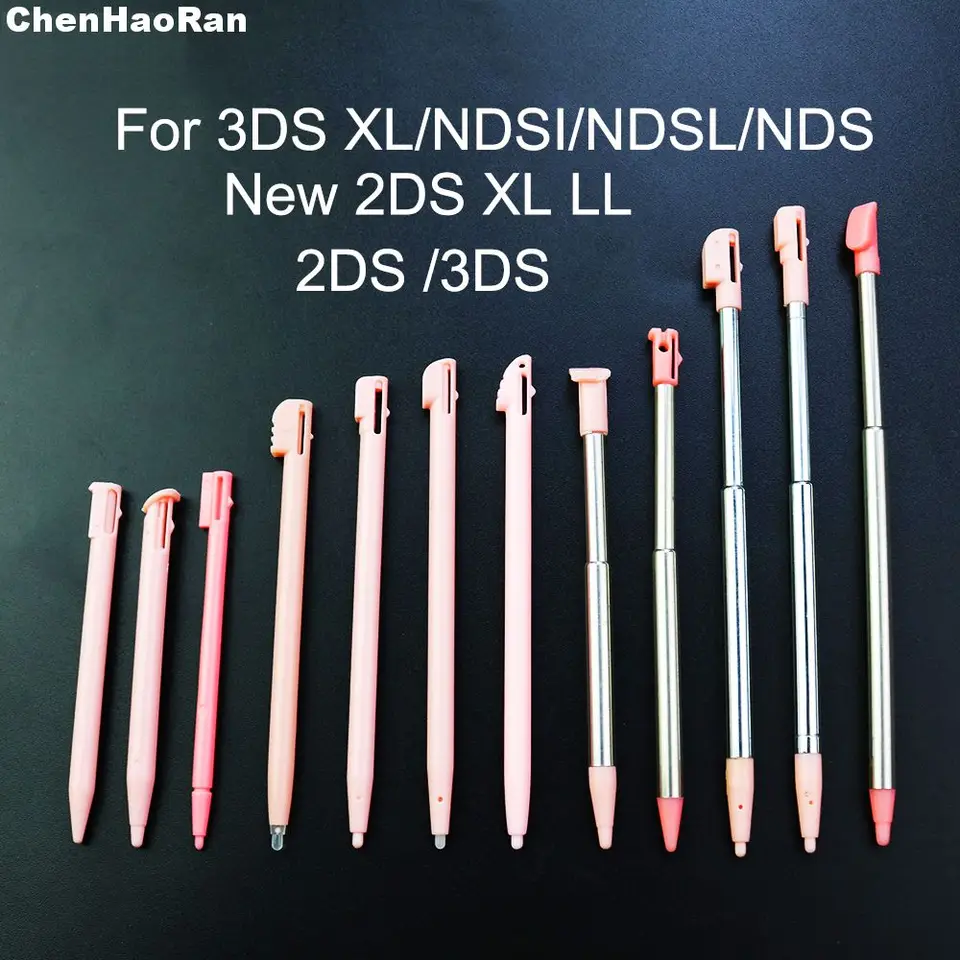 3ks plastové stylus dotykové obrazovky kovové teleskopické pero pero pre Nintendo 3DS XLNDSI ndsl nds nové 2DS XL LL 2DS 3DS