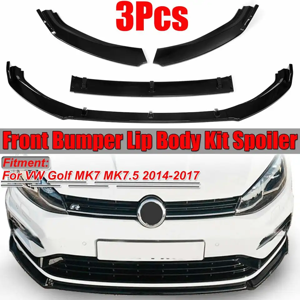 3ks predný nárazník automobilu pre splitter pery pre Volkswagen VW pre golf MK7 MK7.5 2014 2015 2016 2017