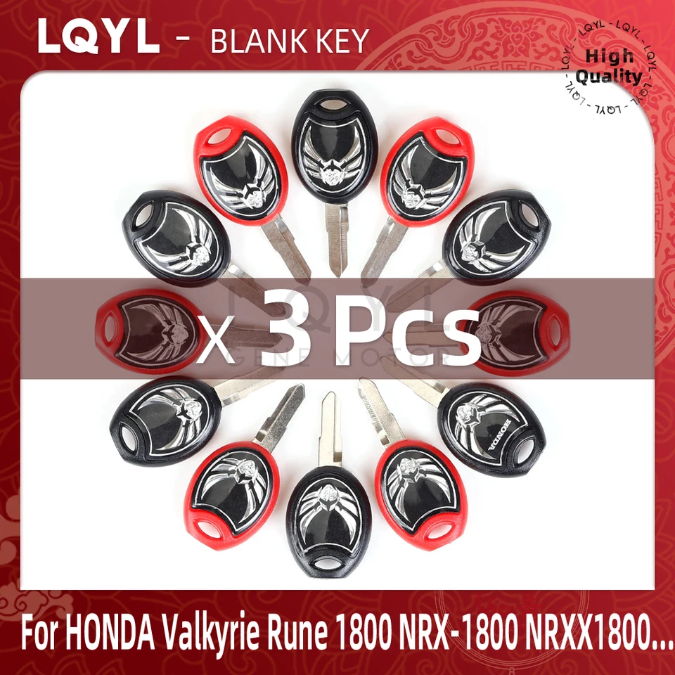 3KS prázdny kľúč Motocykel Vymeňte nezostrihané kľúče pre Honda Valkyrie Rune 1800 NRX-1800 NRXX1800 Výmena príslušenstva