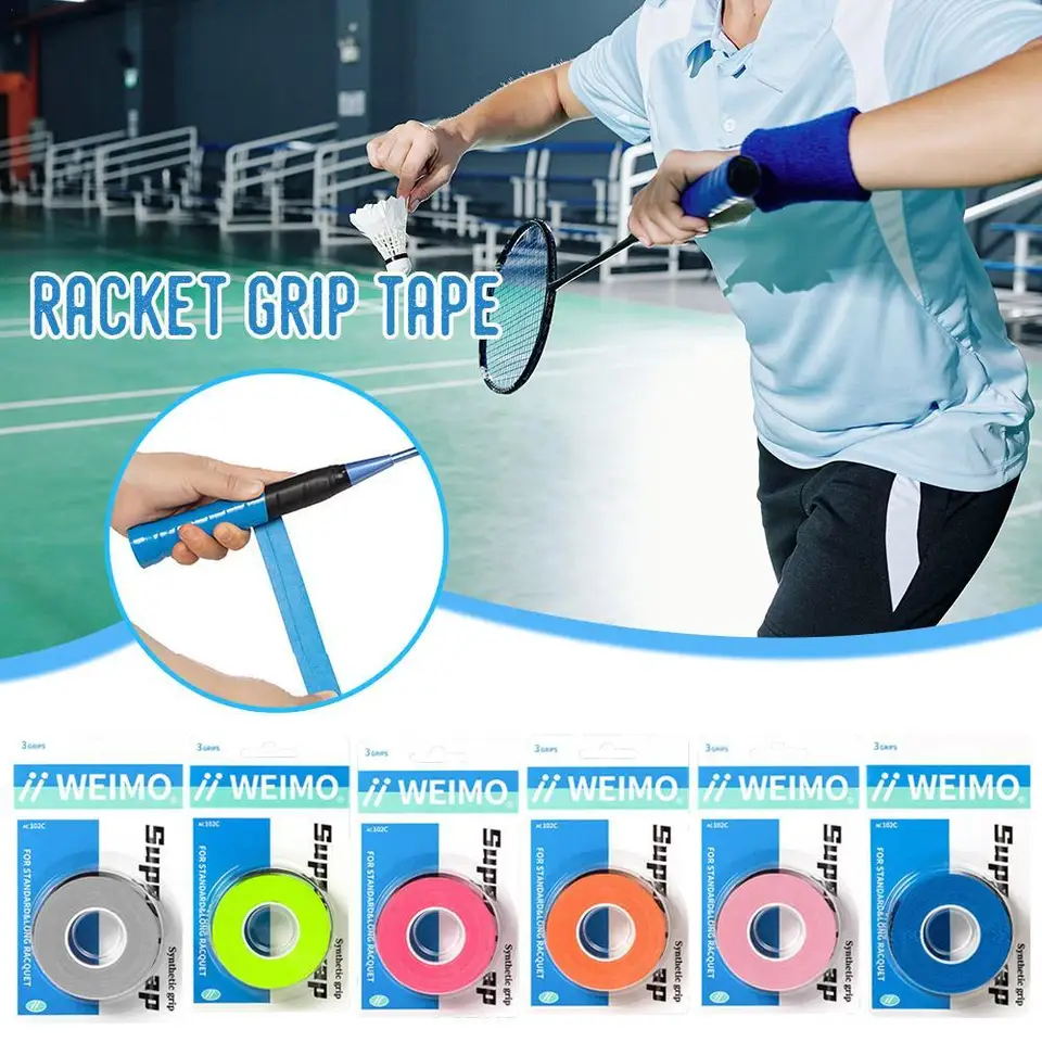 3ks Racket Grip Tape Anti sklz Absorbujúci priedušný tenis nadrvatá špeciálna pásová páska ruka potu Band Outdoor Sports Equipment