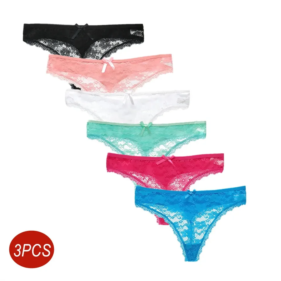 3ks rýchle preprava sexy t zadné bavlnené čipky tangé žien plus veľkosť bezšvových dámy G-string spodná bielizeň
