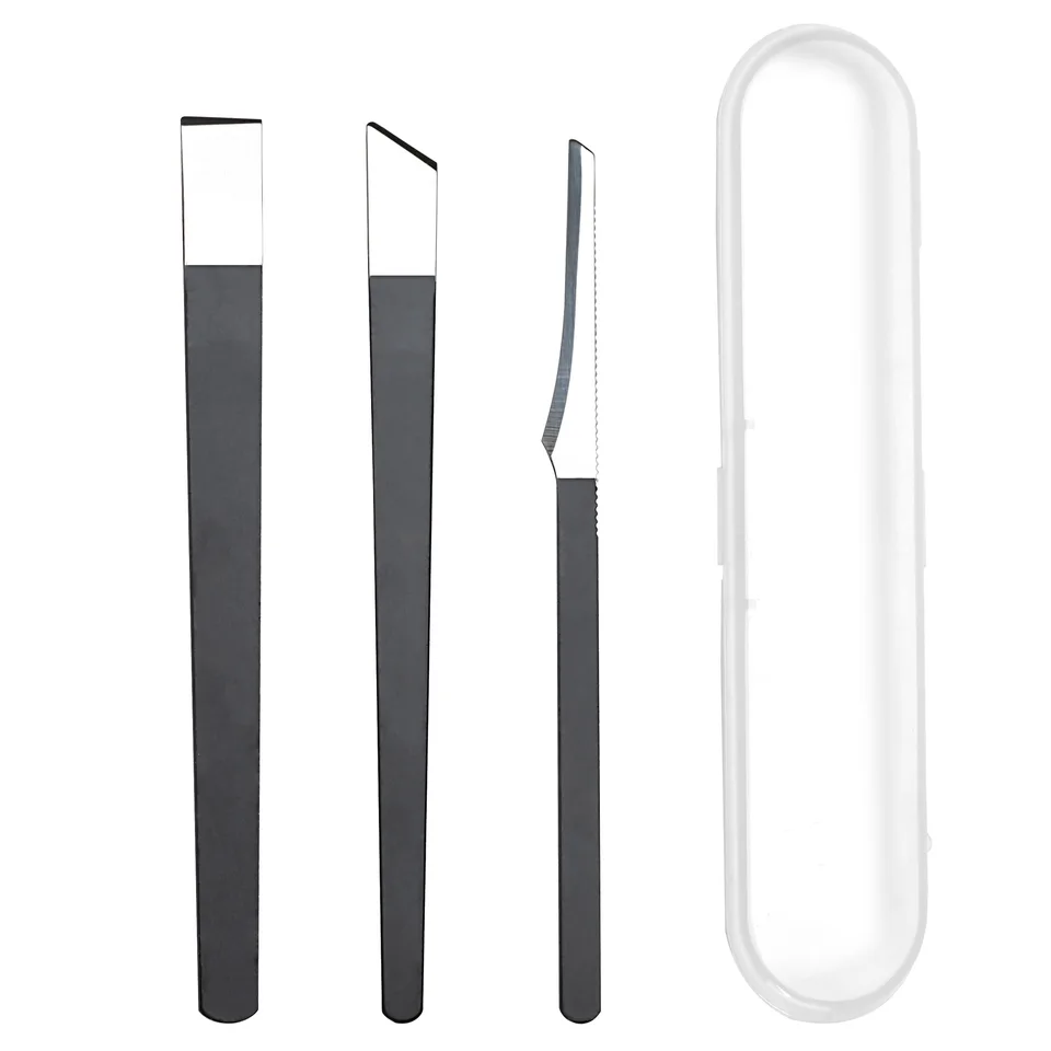 3ks/set kožená riedenie noža Ručne vyrábané kožené DIY Tool Skinning Lasel Running Nôž