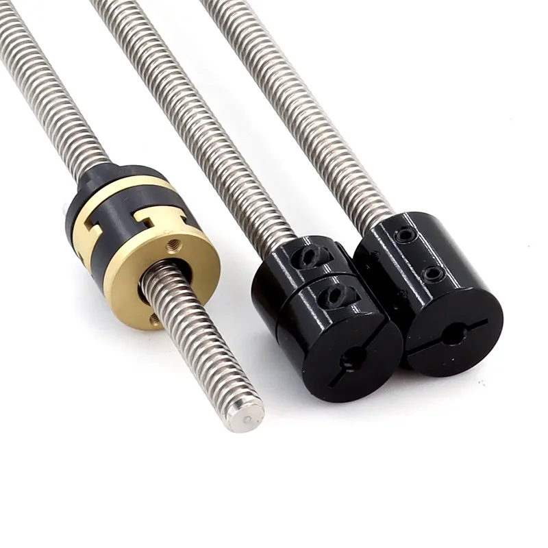 3ks TR8*4 Vlastná metrická vodná skrutka ACME 380 mm 480 mm 580 mm s anti-baklashovými matičnými blokmi Spider Coupler pre potkanú súpravu V-Core 3