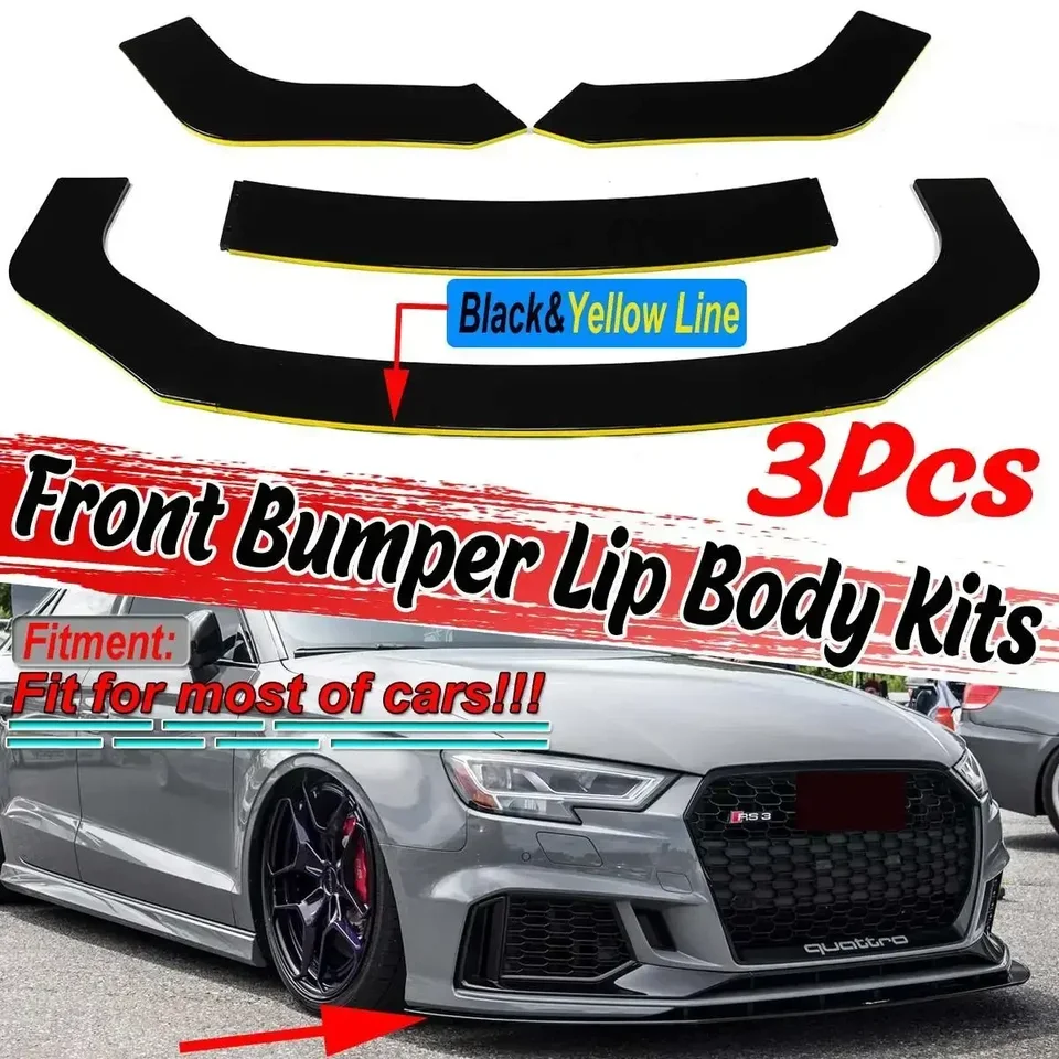 3KS Univerzálny rozptyľovač predného nárazníka automobilu pre predný nárazník pre Audi A4 A5 B6 B8 B8 B9 S3 S4 RS5 pre Ford pre Mazda pre súpravu VW Body Kit