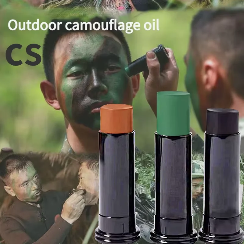3KS Vojenské lesy camouflage camo farebný krém nepremokavá telesná maľba trubica tyčinka pre vonkajšie pole maskovačný olej oblek