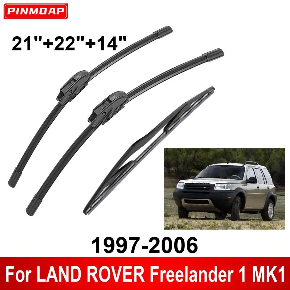 3ks Wiper pre Land Rover Freelander 1 MK1 1997-2006 Predné zadné stieračové čepele Boses Automatické príslušenstvo 1997 1998
