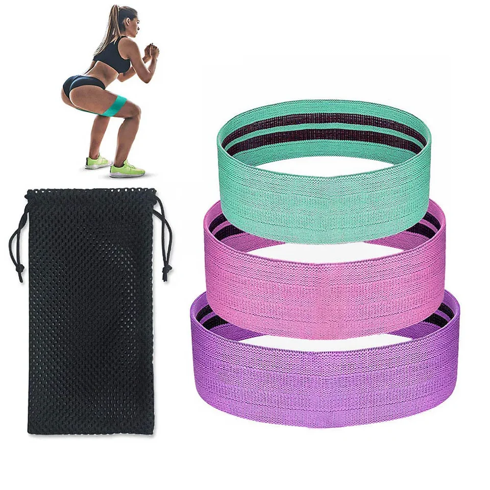 3ks športové odporové kapely nastavené na domácu fitness jogu pilates crossfit na úroveň odolnosti Workout Booty Bands for Women and Men