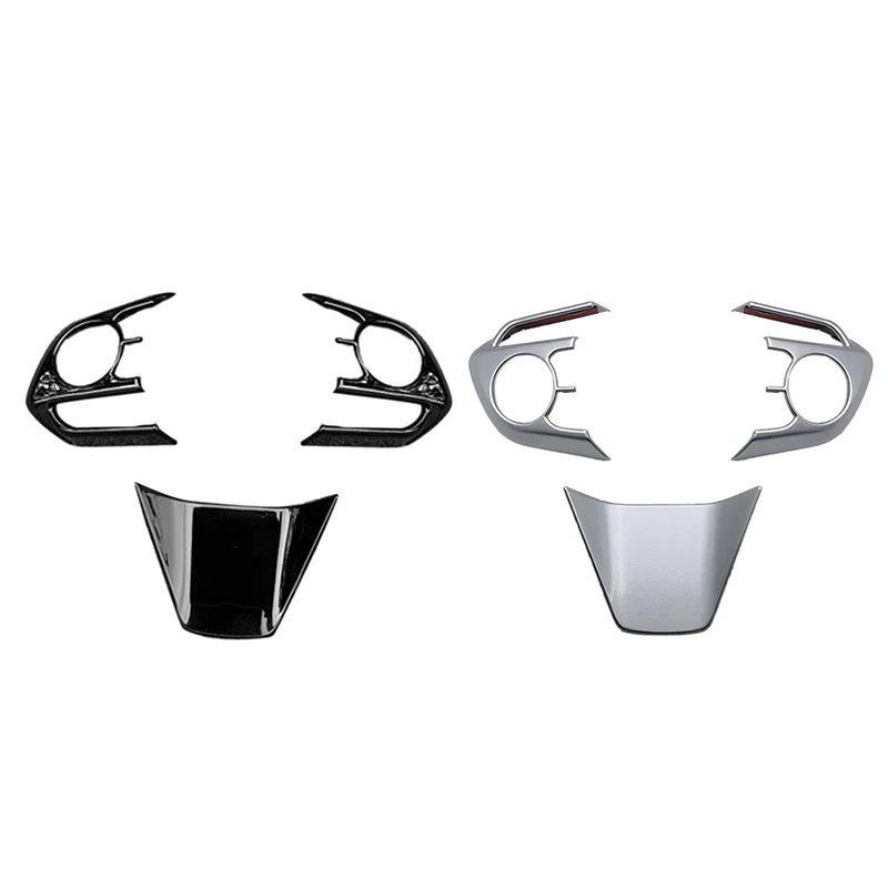 3ksové krytiny volantu Panel Panel Cover Braakový kryt Vnútorné doplnky pre Toyota Harrier Venza XU80 2020 2021-ABNF