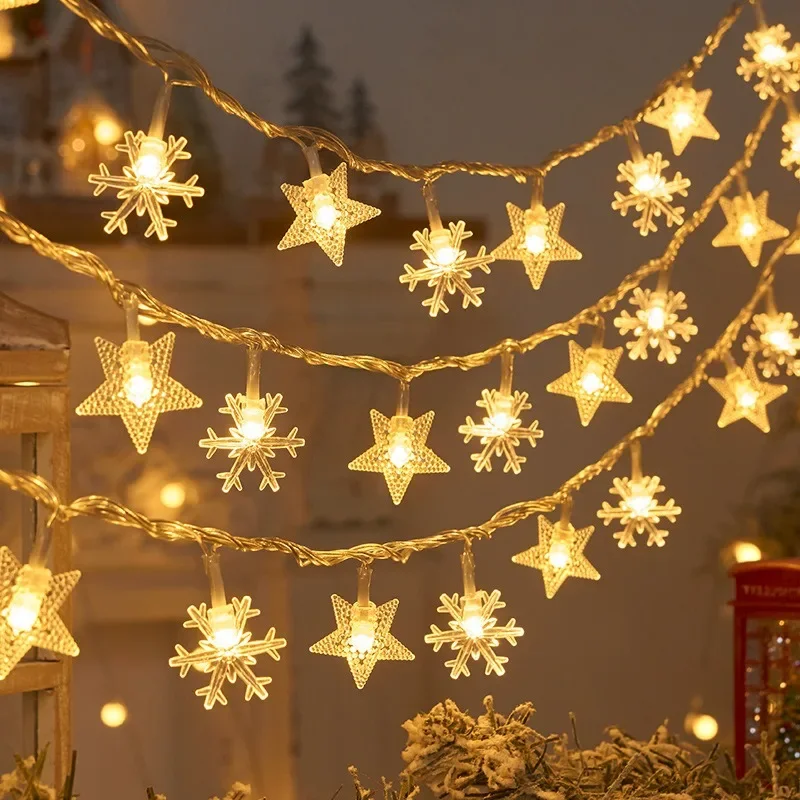 3M 2024 Vianočná dekorácia pre domáce vianočné svetlá Snehové vločky Svetlá Vily LED lampa Nový rok 2025 Tree Garden Noel 6