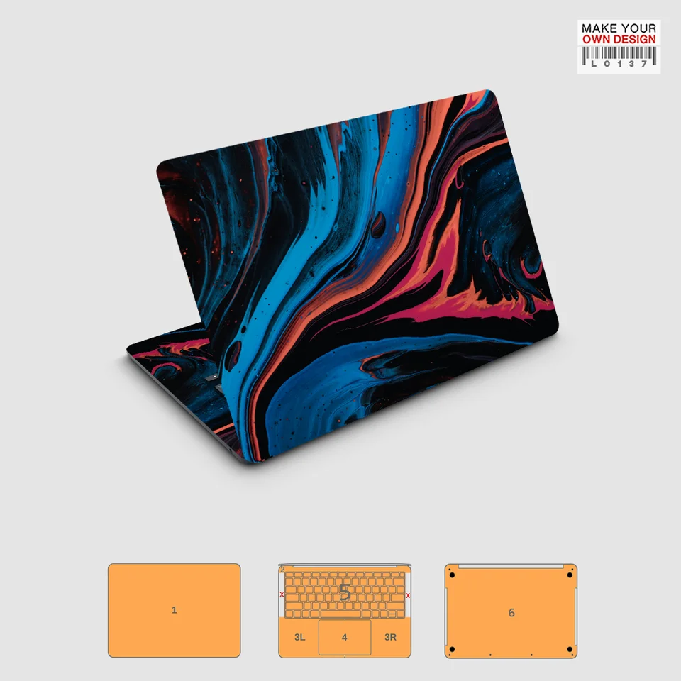 3M025 Farebná nálepka pre pokožku pre MacBook Air 15 M2 2023 M3 2024 Plná ochranca nálepky na skinnú nálepku WRAY
