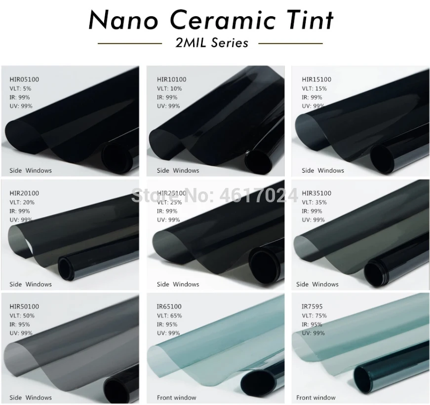 3mx50cm VLT5% Nano Ceramic Film IR 100% anti poškriabanou automobilom Domov solárne sklo