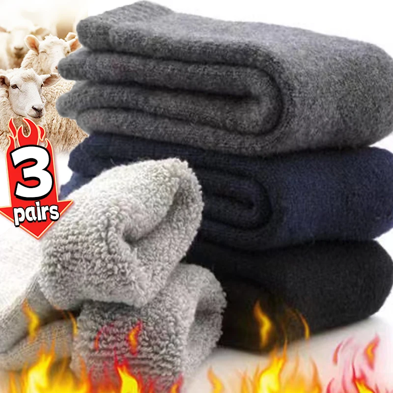 3Pairské zimné super silnejšie teplé ponožky vlna Muž Men Meni Ženy ponožky pevné ponožky Merino vlnené ponožky proti studenej snehovej ponožkách