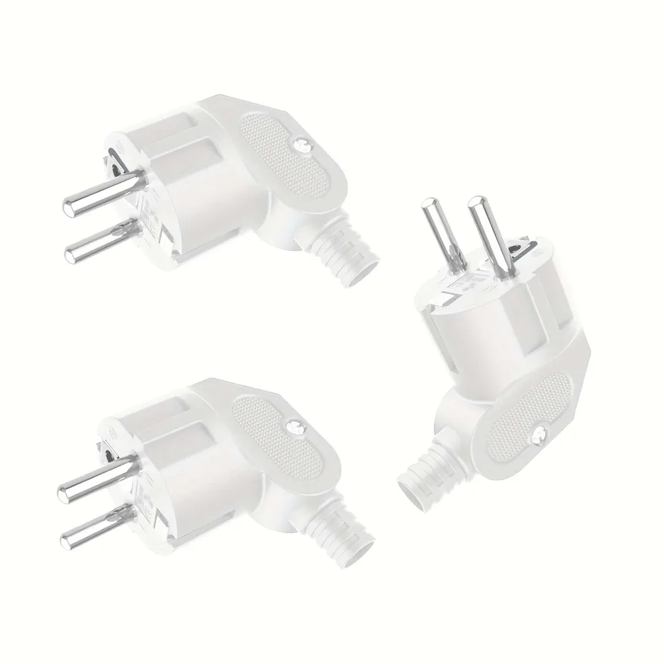 3pcs 4,8 mm eu Schuko zástrčka mužských výmenných zásuviek prehodnotiteľné 250V 16a IP44 konektor voliteľná objímka pre napájací predlžovací kábel
