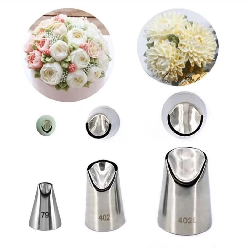 3pcs#79#40#402L Chrysanthemum Dzzzles na zdobenie tulipánovej pečiva trysky sukulenty Členové potrubie Tip Tips